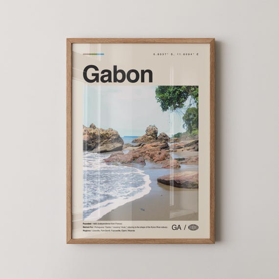 Gabon Print Wall Art Poster Photo Decor Country Africa Libreville