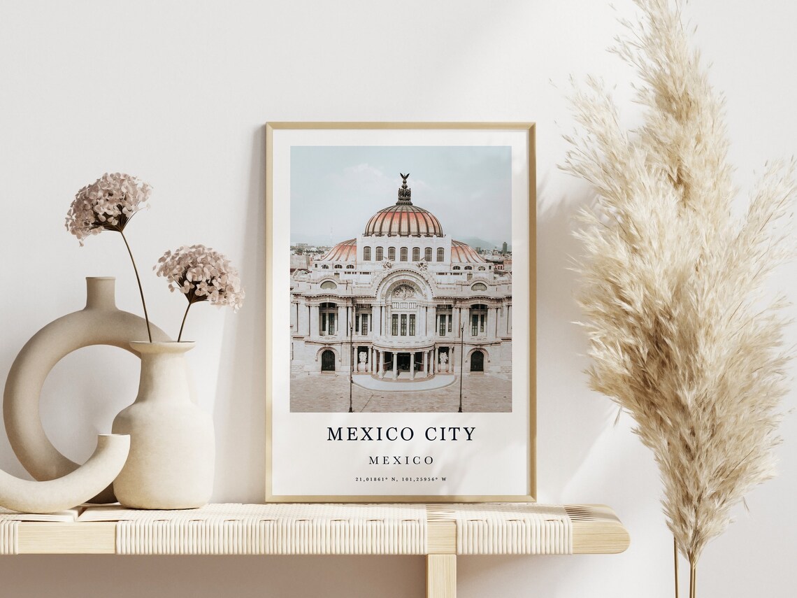Mexico Travel Print, Pastel Minimalist Poster - Image 3