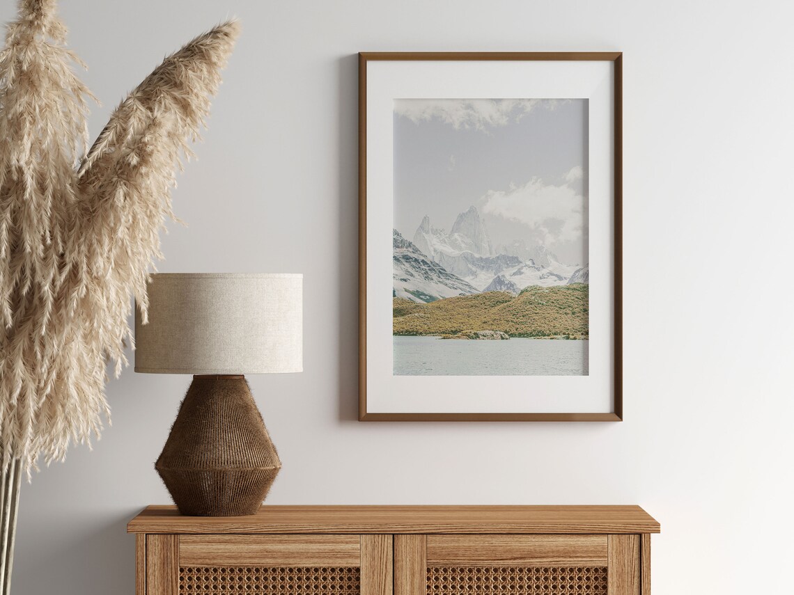 Patagonia Nature Art Print, Modern Minimalist Poster - Image 3