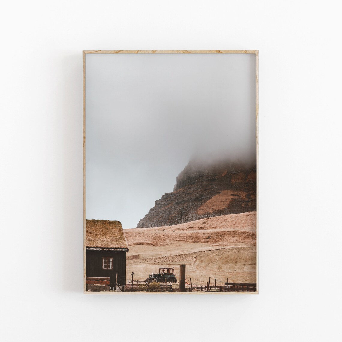 Mountain Cabin Rustic Landscape Art Print - Image 2
