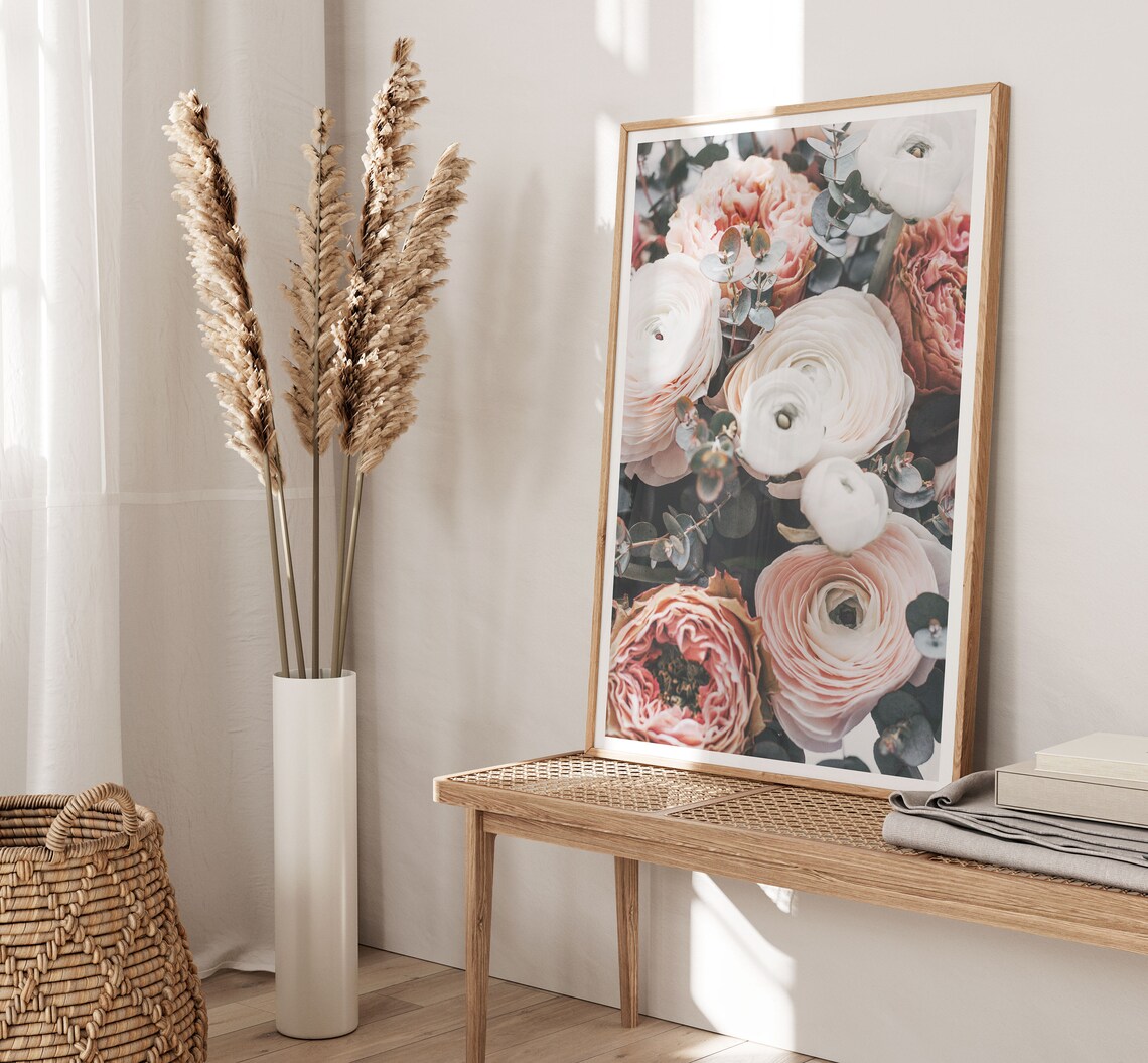 Peonies Floral Art Print, Desert Flowers Decor - Image 3