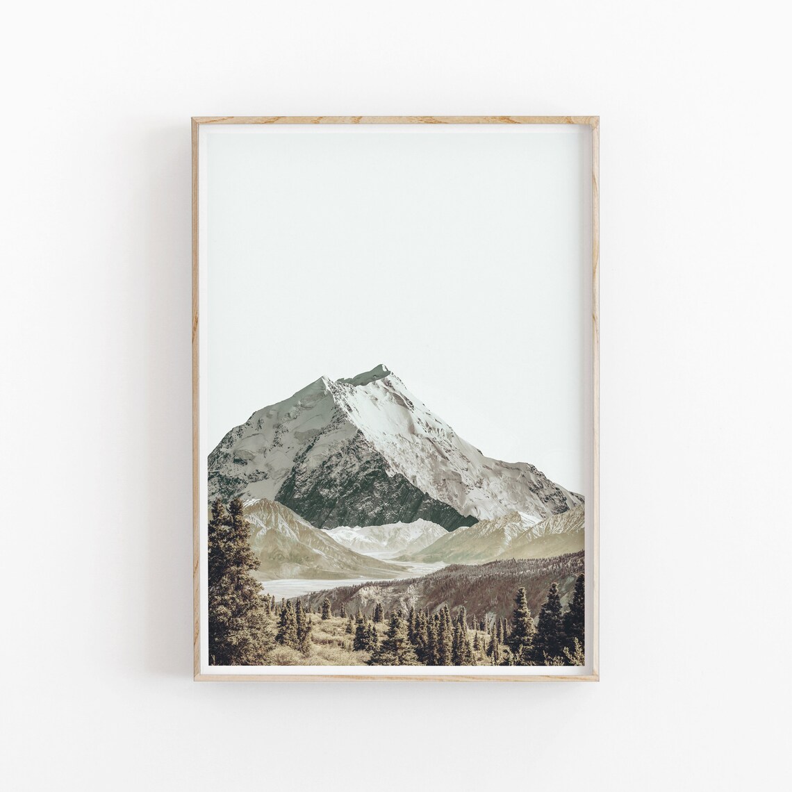 Mountain Art Print, Modern Minimalist Nature