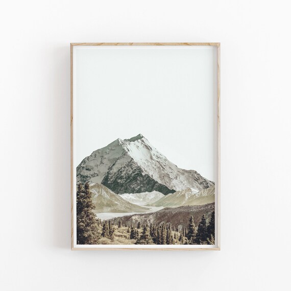 Mountain Art Print, Modern Minimalist Nature