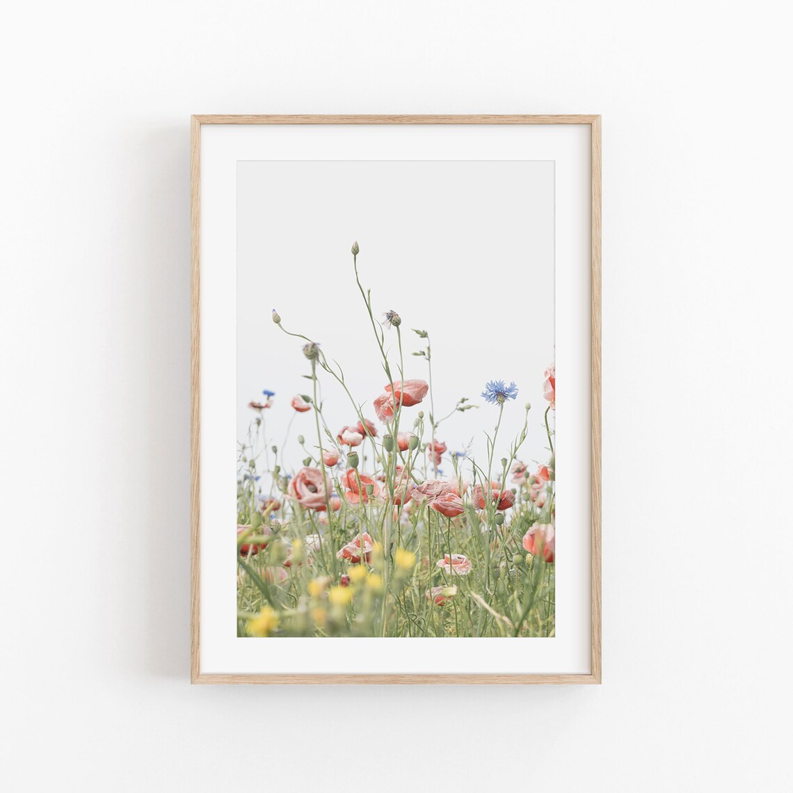 Poppy Print, Modern Minimalist Botanical Poster
