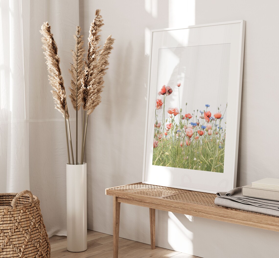 Poppy Flower Botanical Art Print, Modern Minimalist - Image 2