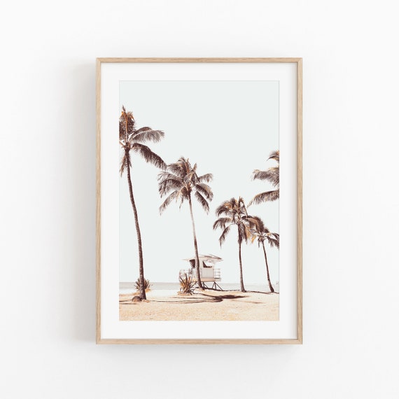 Palm Tree Modern Minimalist Art Print, California