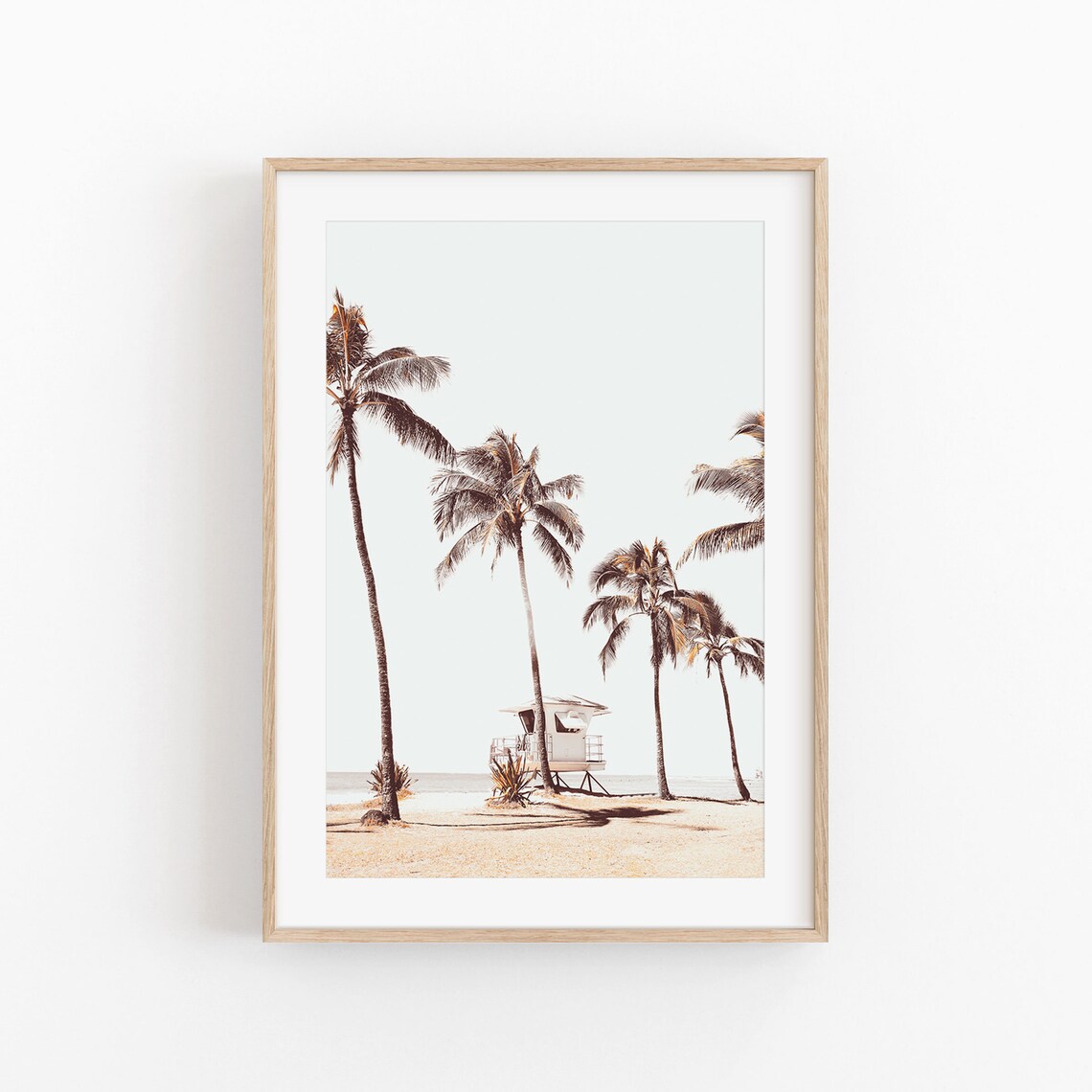 Palm Tree Modern Minimalist Art Print, California