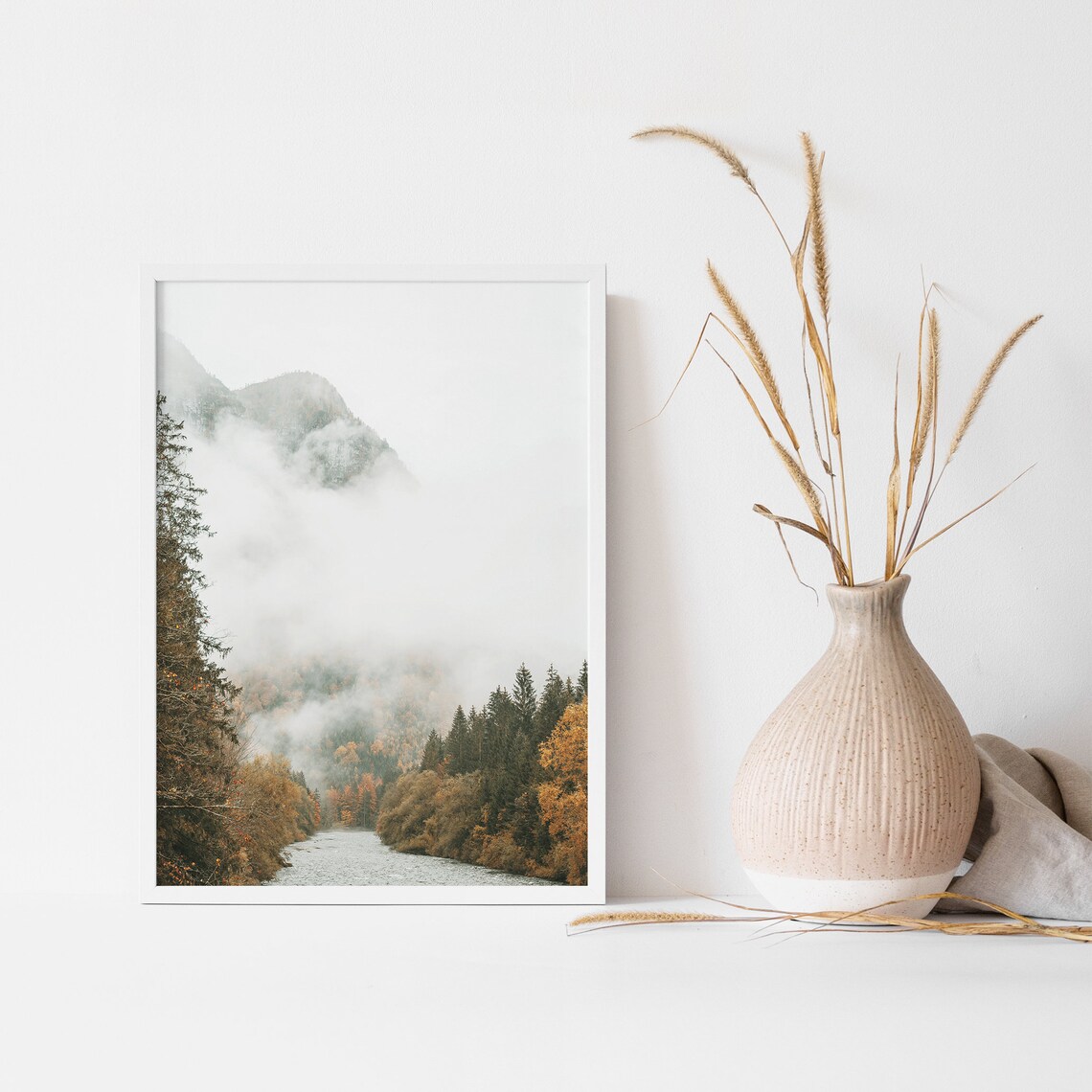 Fog Tree Nature Print, Forest Wall Art Print - Image 2