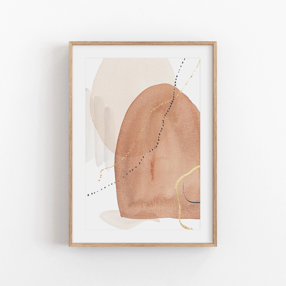 Abstract Beige Modern Art Print, Neutral Wall Decor