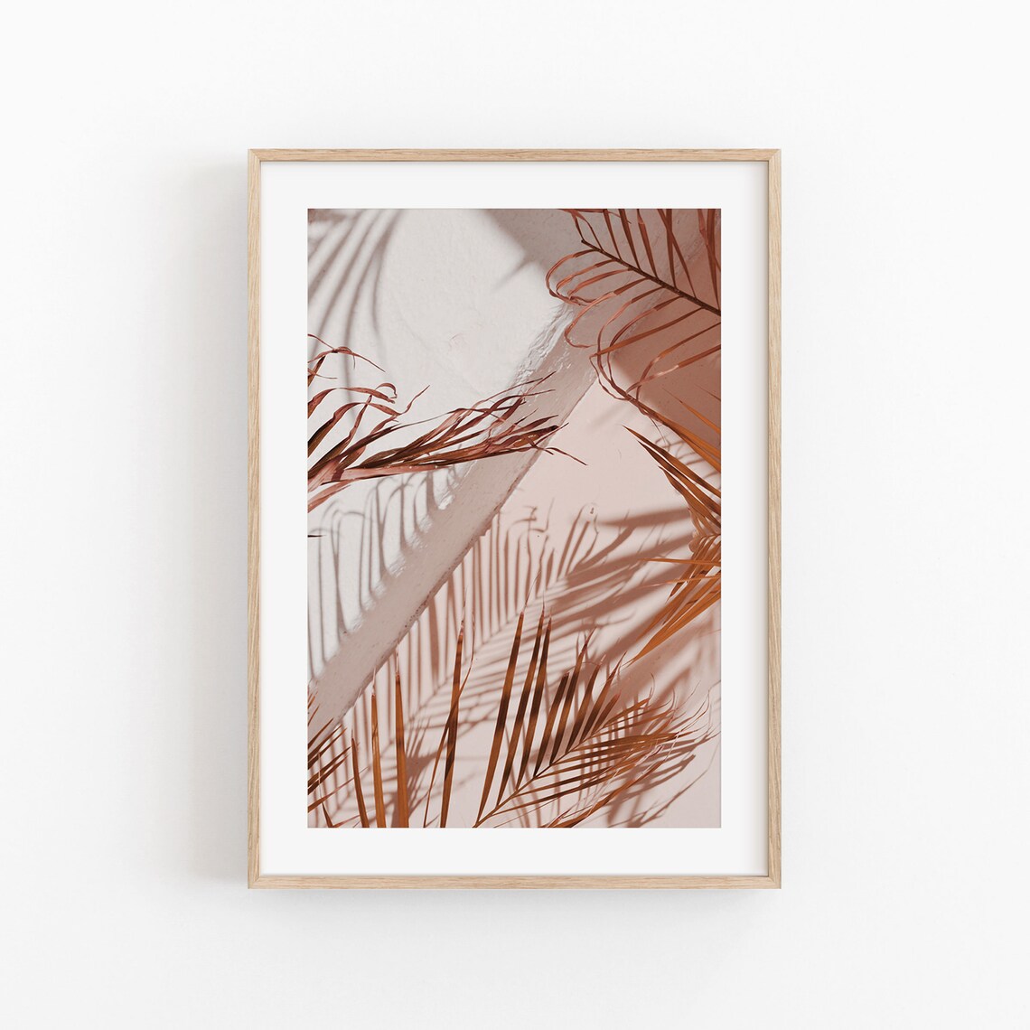 Palm Leaves Print, Minimalist Botanical Art