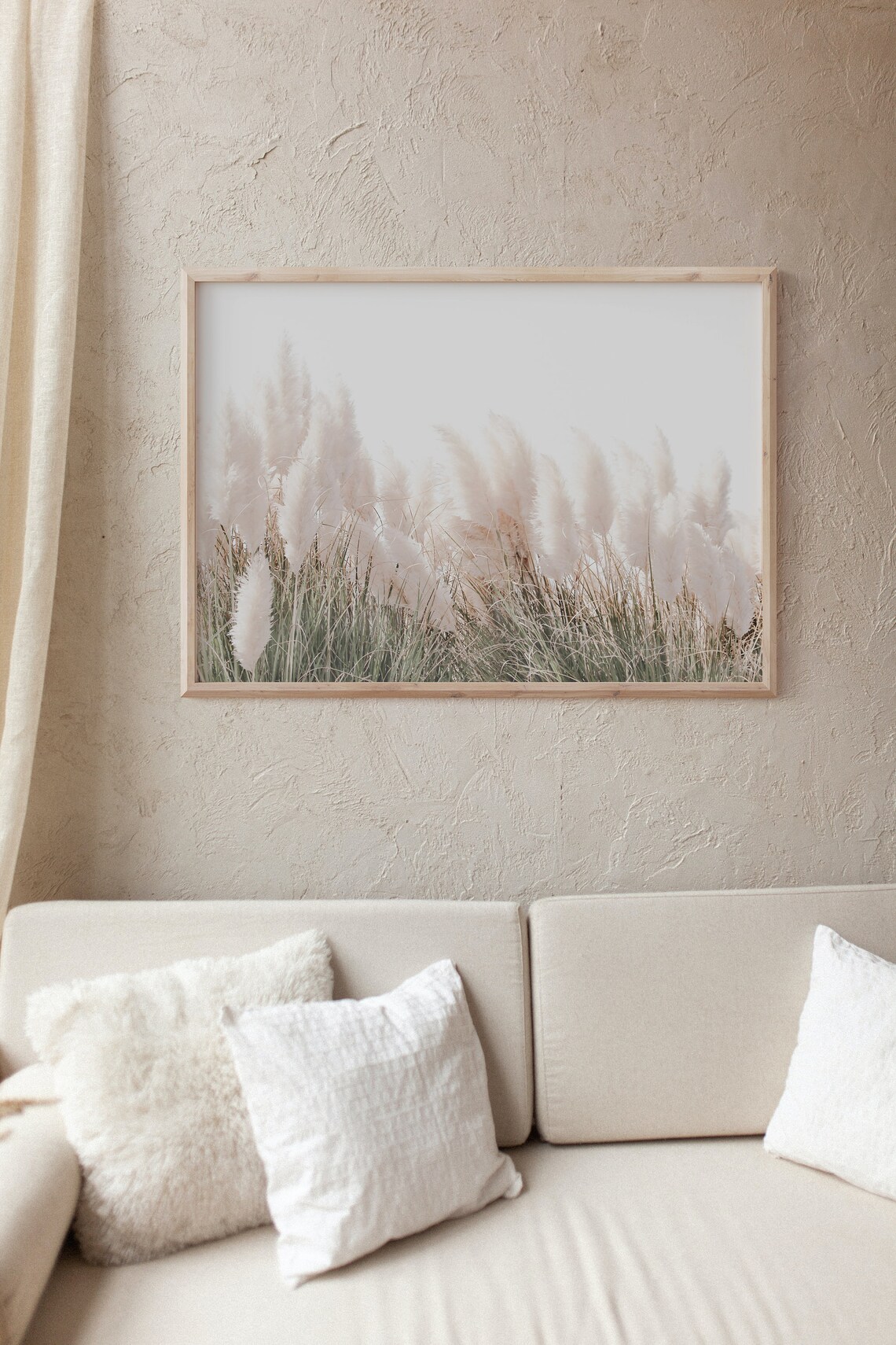 Pampas Grass Farmhouse Art Print, Boho Botanical - Image 2