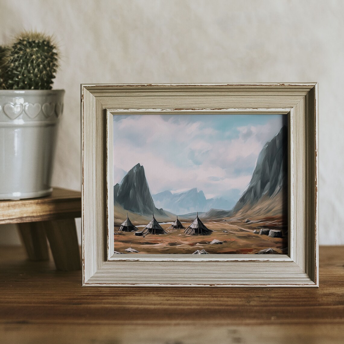 Auyuittuq National Park Vintage Oil Painting - Image 3