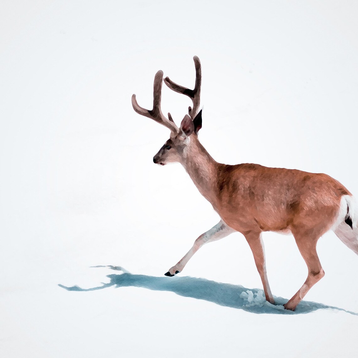 Deer Prancing Through The Snow Christmas Decor - Image 3