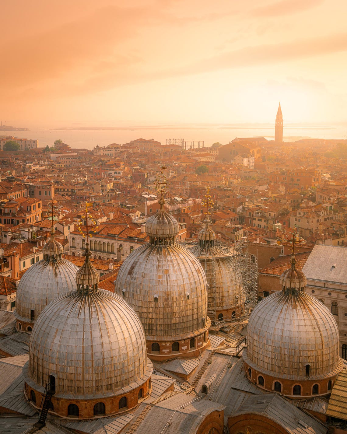 Venetian Sunrise From Above Paper Poster Print - Image 2