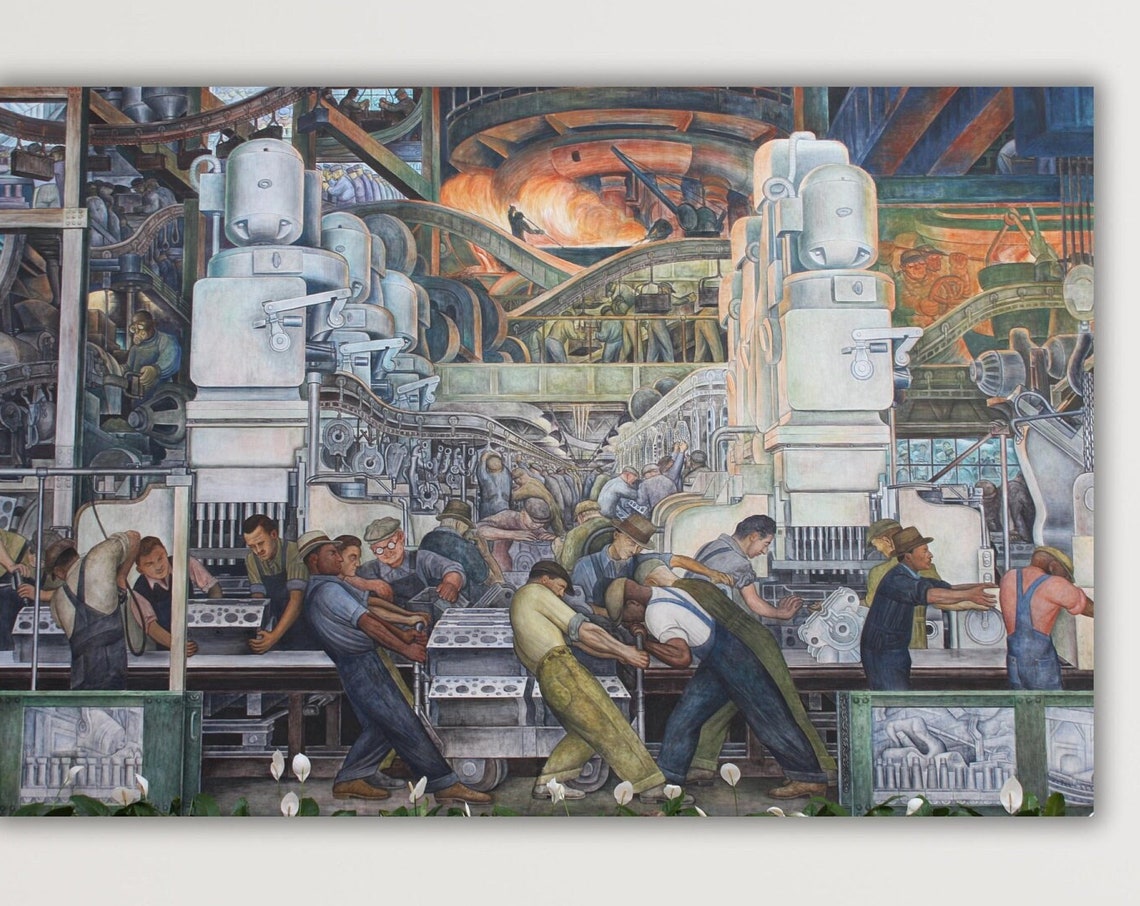 Diego Rivera Detroit Industry Mural 1932 Factory Workers Poster