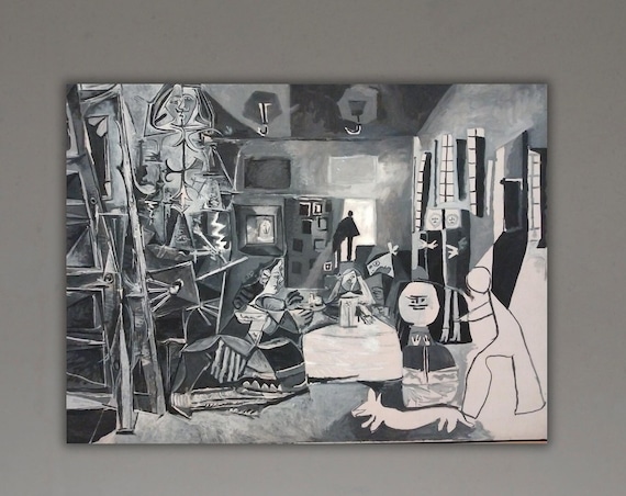 Pablo Picasso Las Meninas Cubist Masterpiece Black and White Art Poster