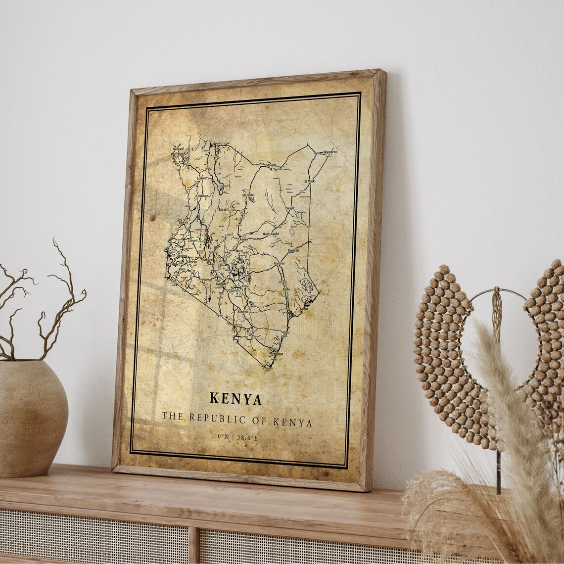 Kenya Vintage Map Poster Print, Country Decor - Image 4