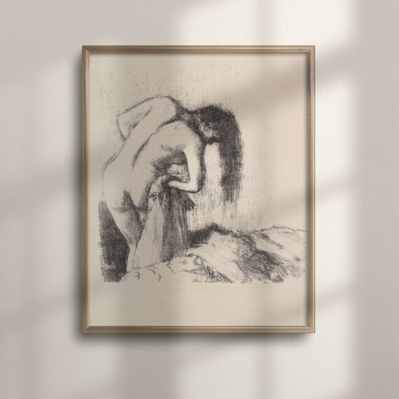 Edgar Degas Art Print After The Bath Fine Art Poster Nude Wall Decor Unique Birthday Gift Housewarming Present Colorful C16 1073