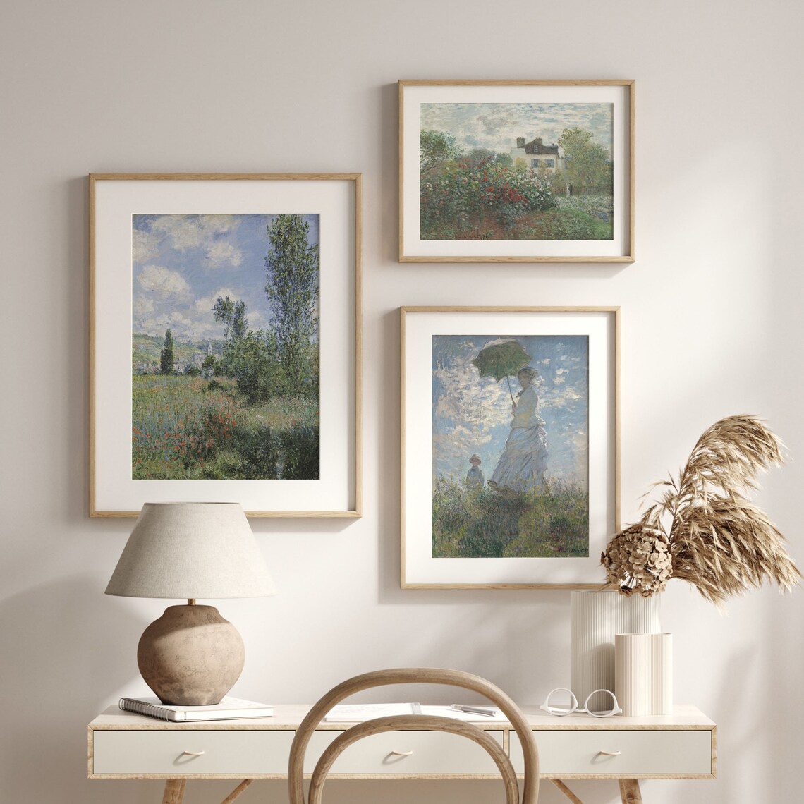 Claude Monet View of Vetheuil Poppy Field Impressionist Art Poster - Image 2
