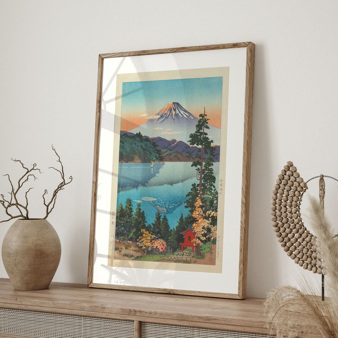 Tsuchiya Koitsu Autumn Lake Ashi Hakone Japanese Woodblock Poster - Image 4