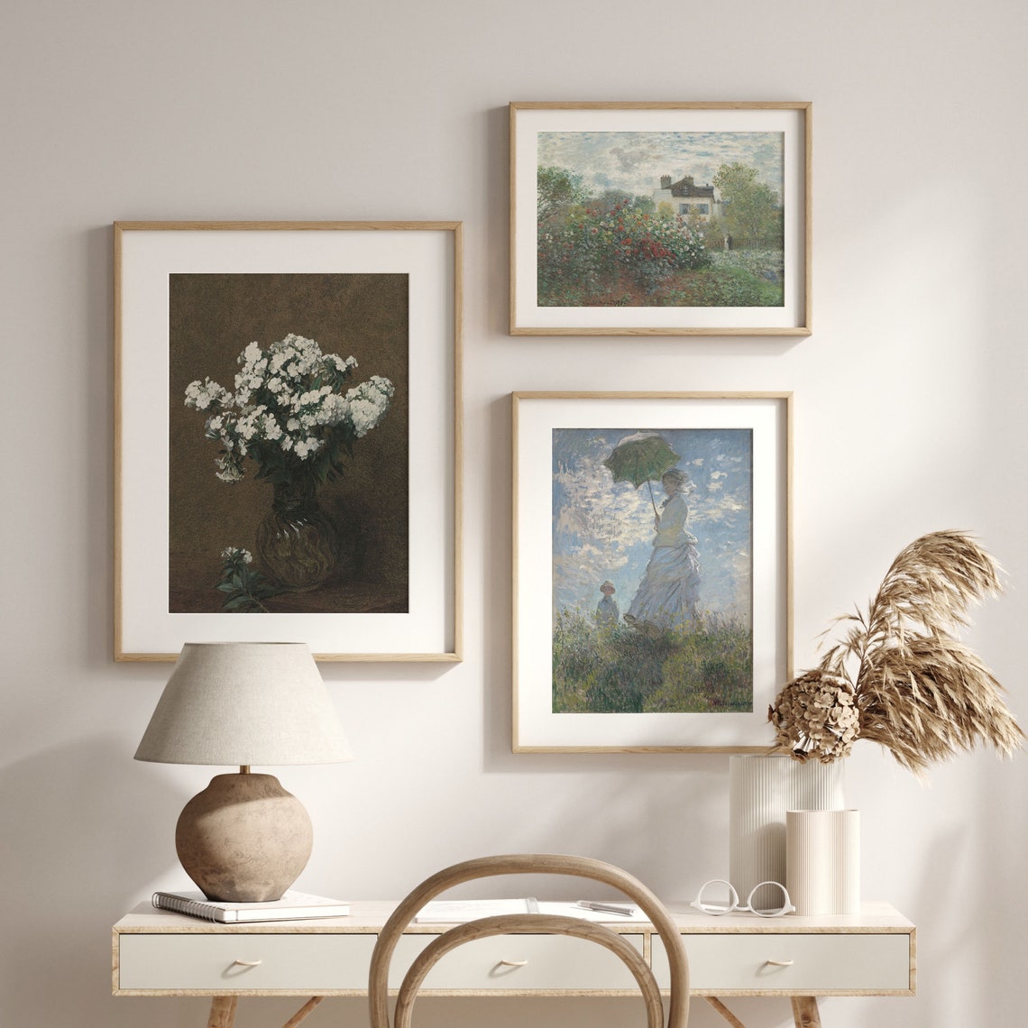 White Blossoms In Dark Vase Vintage Moody Floral Still Life Poster - Image 2
