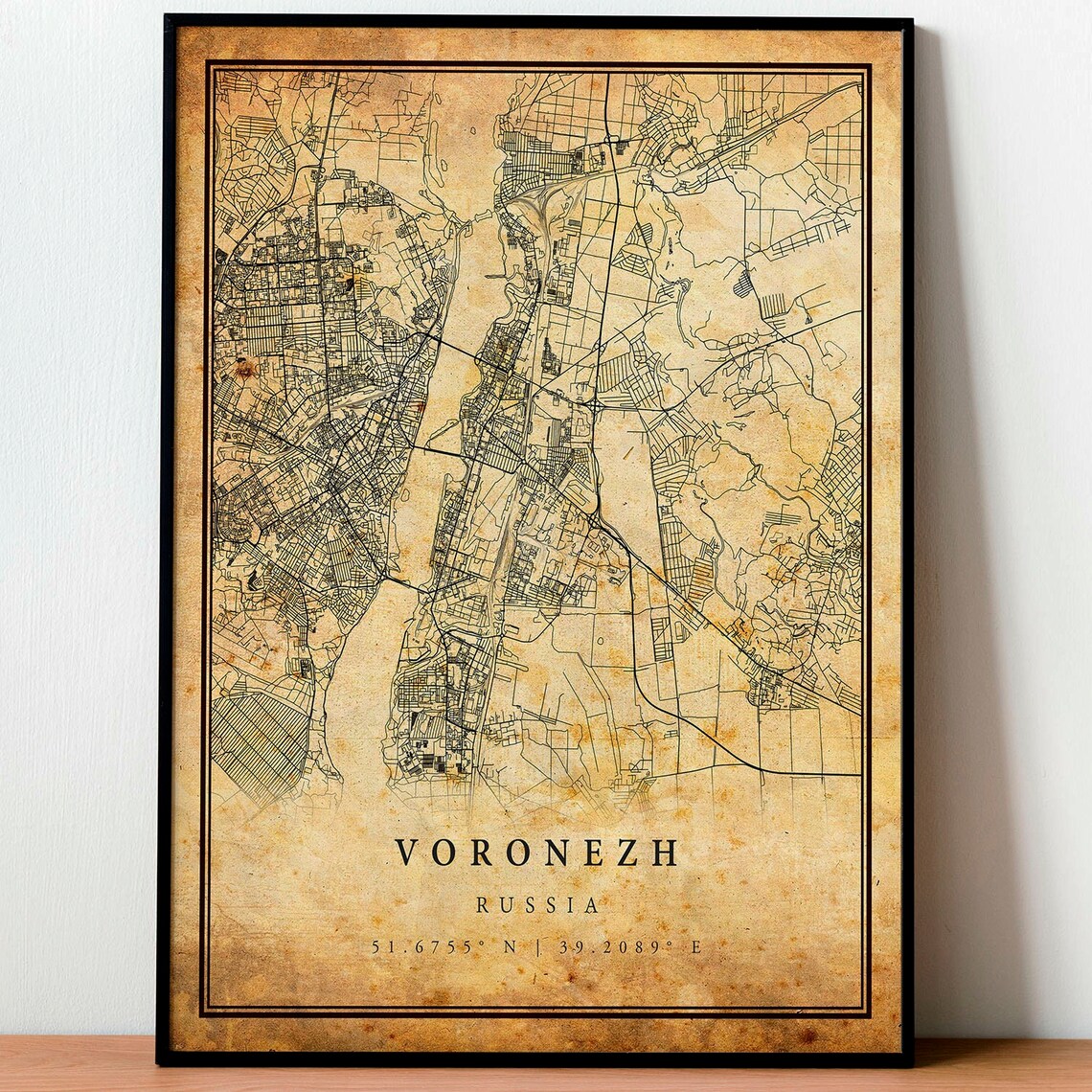 Voronezh Vintage Map Poster, Antique Rustic Decor - Image 4