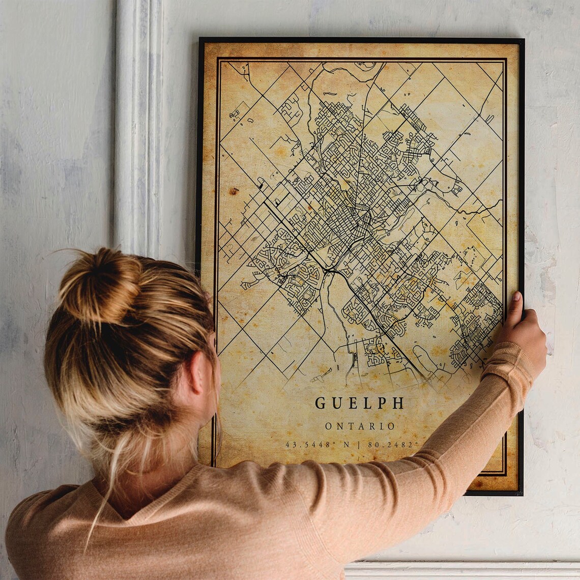 Guelph Vintage Map Poster, Ontario Travel Print - Image 2