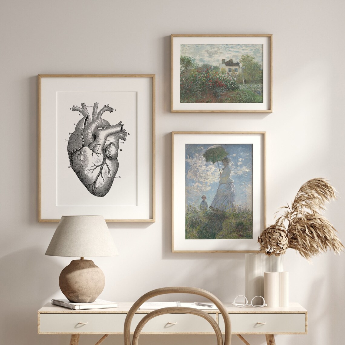 Vintage Anatomical Engraving Of Human Heart Chart Art Poster - Image 2
