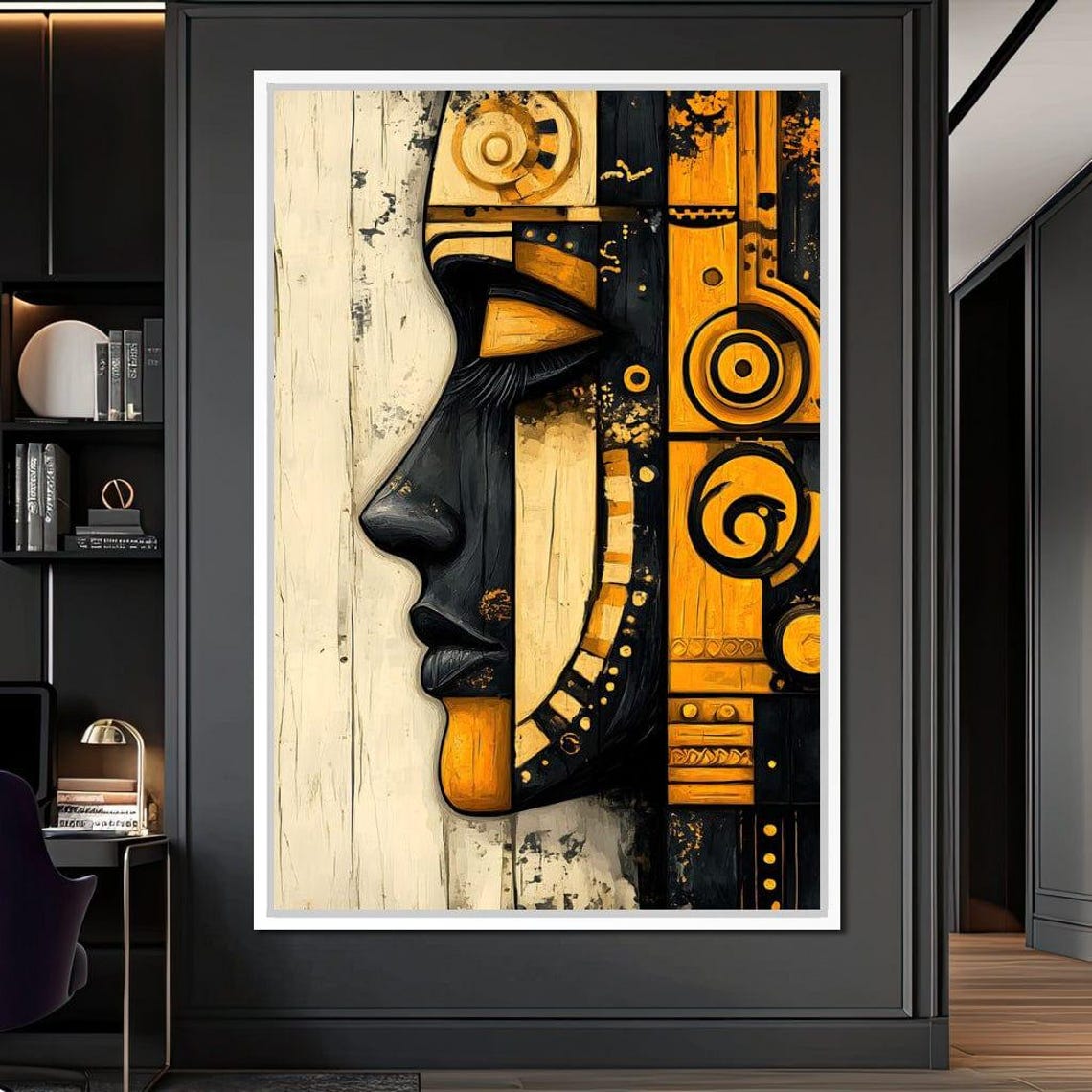 Geometric Fusion Reverie Abstract Art Modern Wall Decor Psychedelic Home Decor Bold Colors Unique Design By Nichecanvas - Image 3