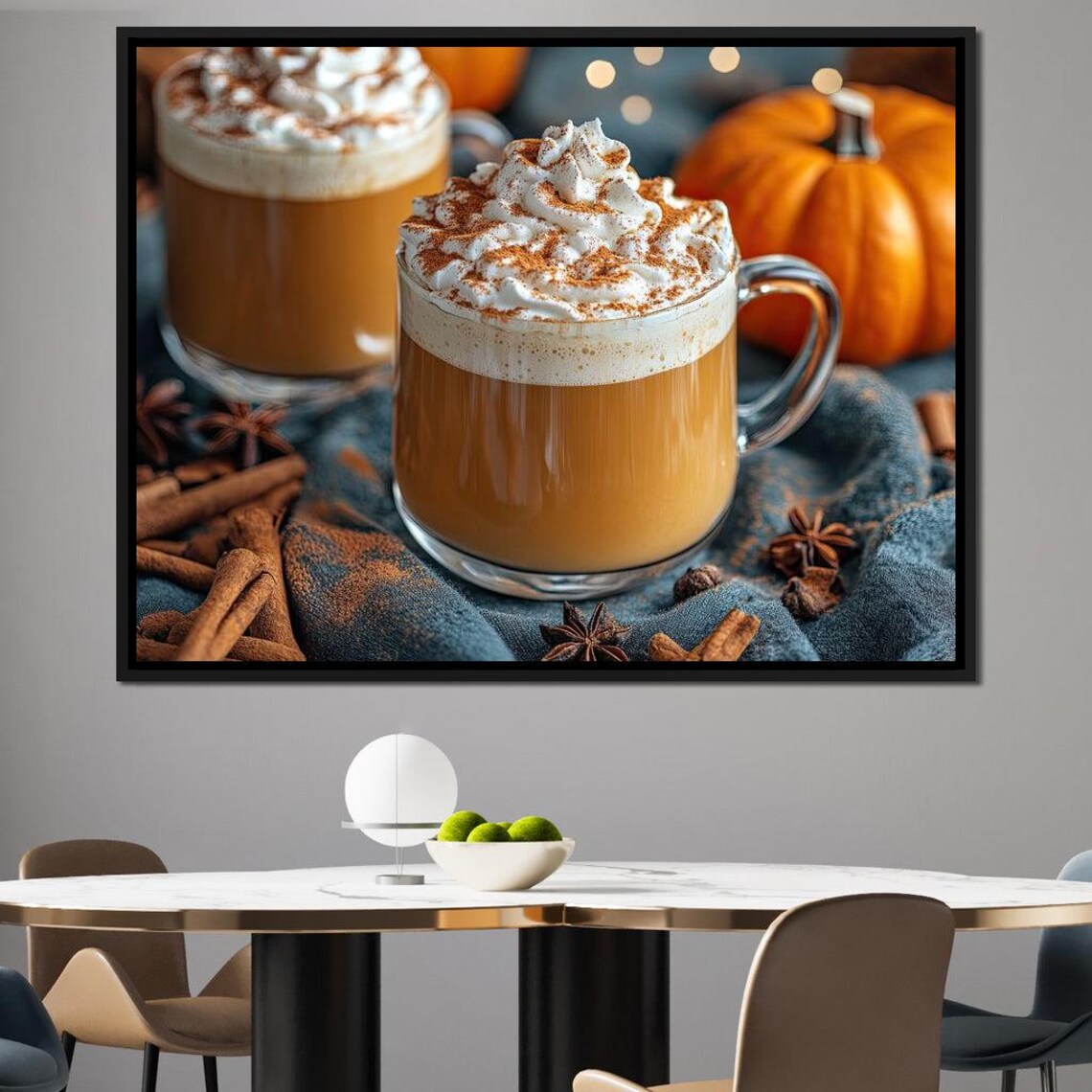 Pumpkin Spice Lattes Whipped Cream Cinnamon Cozy Fall Coffee Photo Poster - Image 4