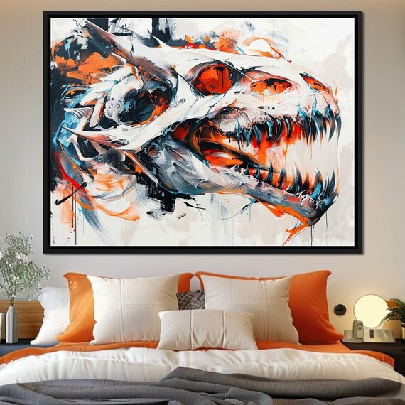 Wild Heart Of The Untamed Forest Dark Fantasy Skull Print Animal Home Decor Abstract Nature Wall Art By Nichecanvas