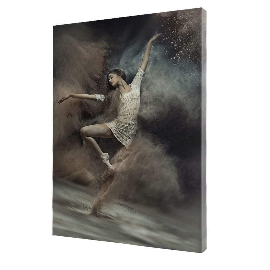 Desert Dancer Ethereal Ballerina In Swirling Sand Storm Art Poster - Image 4