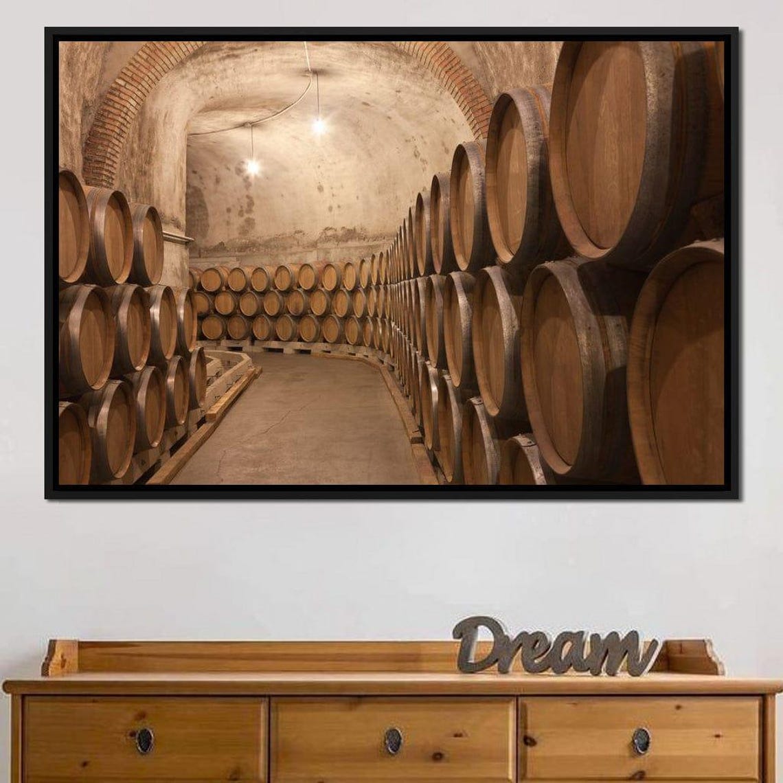 Barrels Of Wine, Rustic Decor Art Print - Image 2