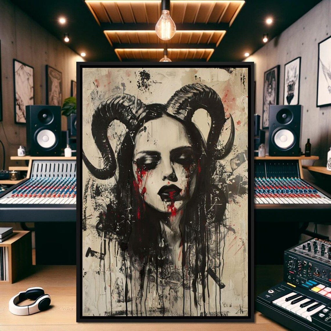 Dark Majesty Unveiled, Gothic Horror Wall Art Print