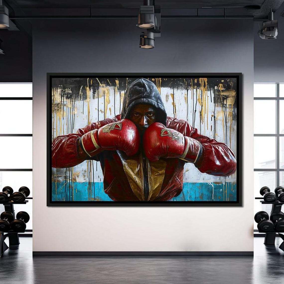 Guardian Of The Ring Boxing Wall Art Fighter Decor Motivational Home Decor Sports Art Oil Painting Combat Sport By Nichecanvas - Image 3