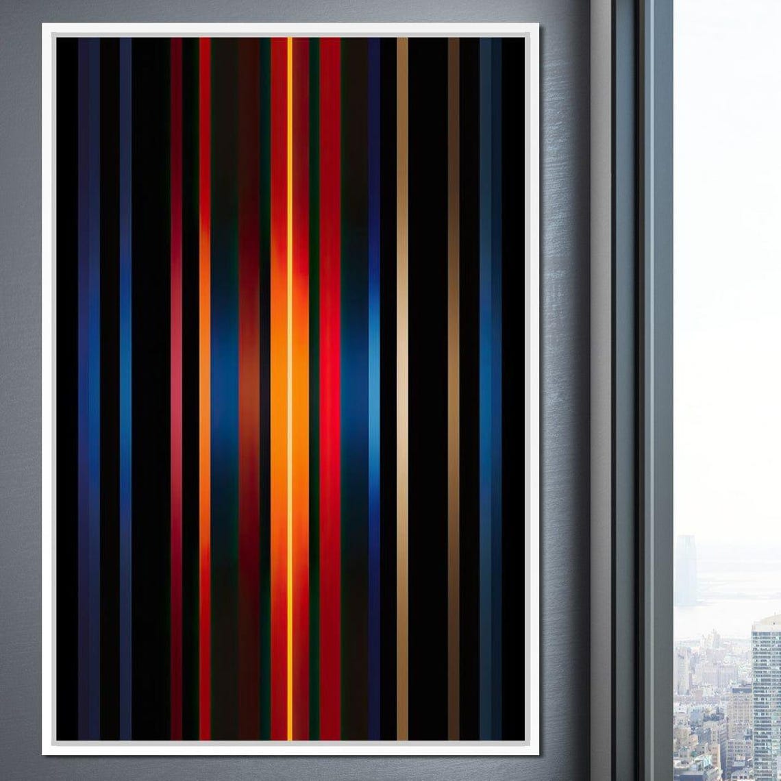 Midnight Magenta Rainbow Colorful Abstract Art Modern Decor Bold Wall Art Vertical Stripes Print By Nichecanvas - Image 3