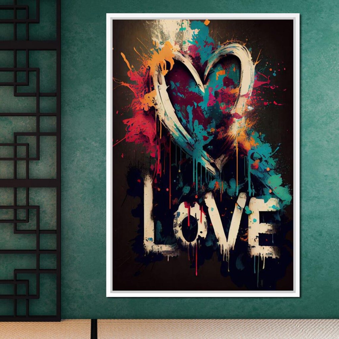 Message Of Love Graffiti Street Art Poster Print - Image 3