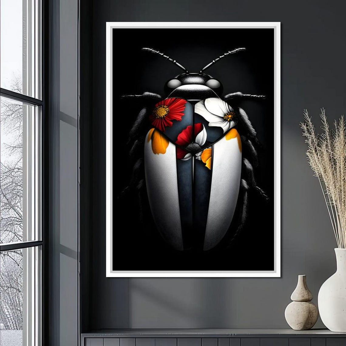 Beneath Floral Wings Unique Home Decor Colorful Insect Art Botanical Modern Wall Art Nature Inspired Design By Nichecanvas - Image 3