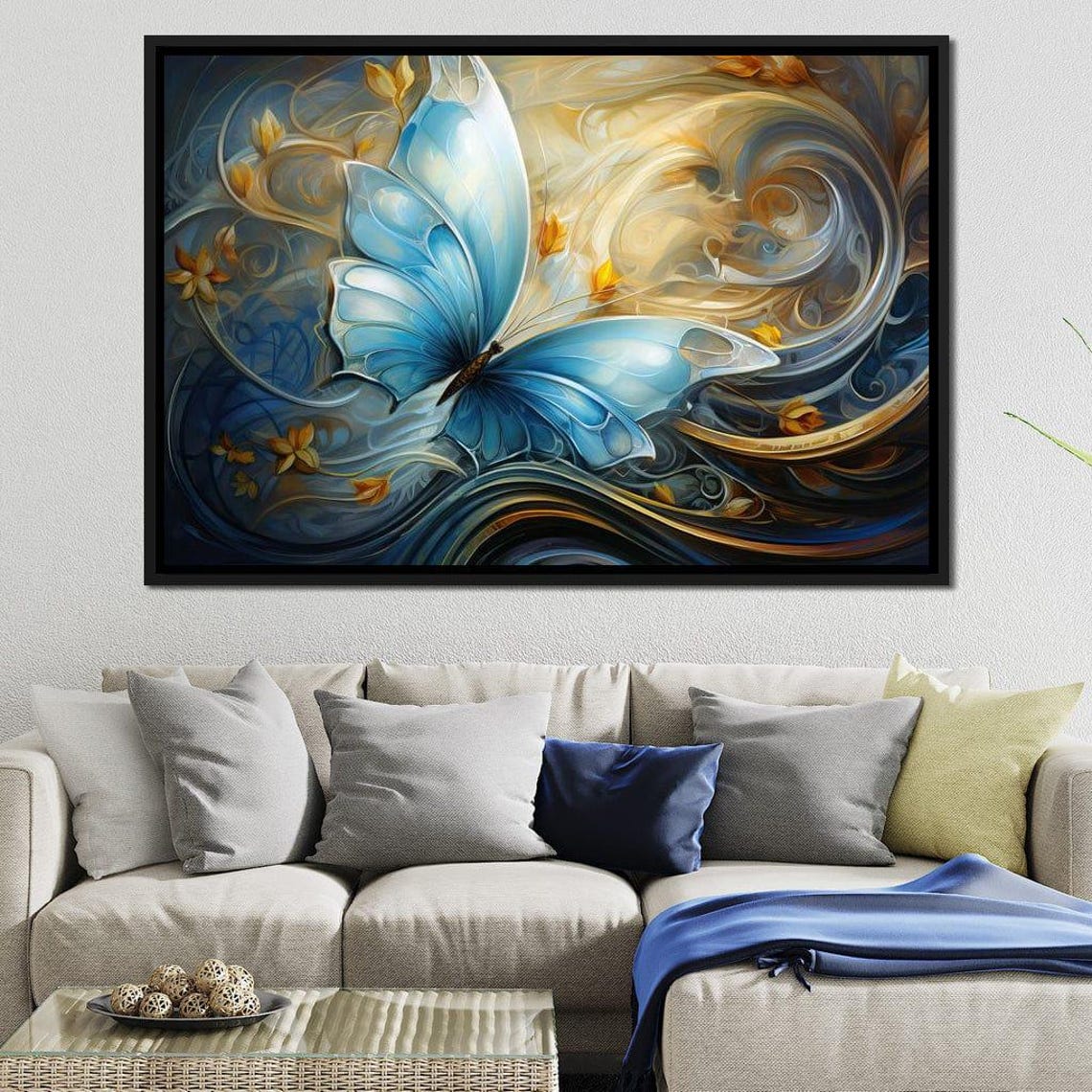 Twisted Tangle Bloom Cole Williams Modern Butterfly Floral Art Multi Panel Wall Decor Colorful Nature Inspired By Nichecanvas - Image 2