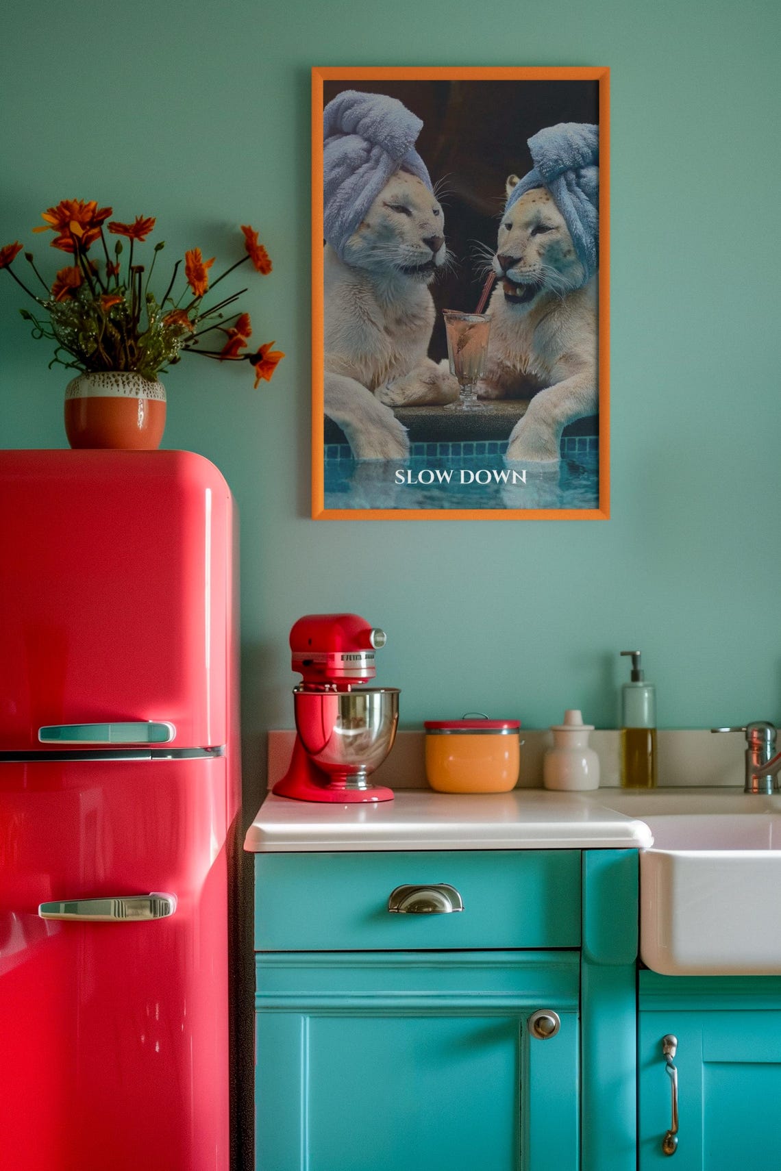 Slow Down Wall Art Moody Panther Decor Whimsical Artwork For Modern Home Prints Art File Ironic Artwork - Image 2