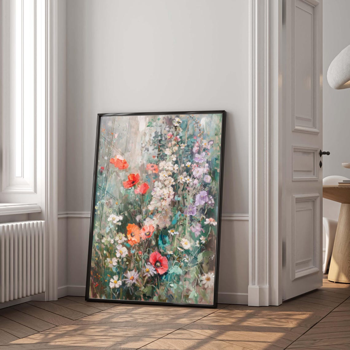 Wildflower Meadow with Poppies and Daisies Impressionist Garden Poster - Image 6