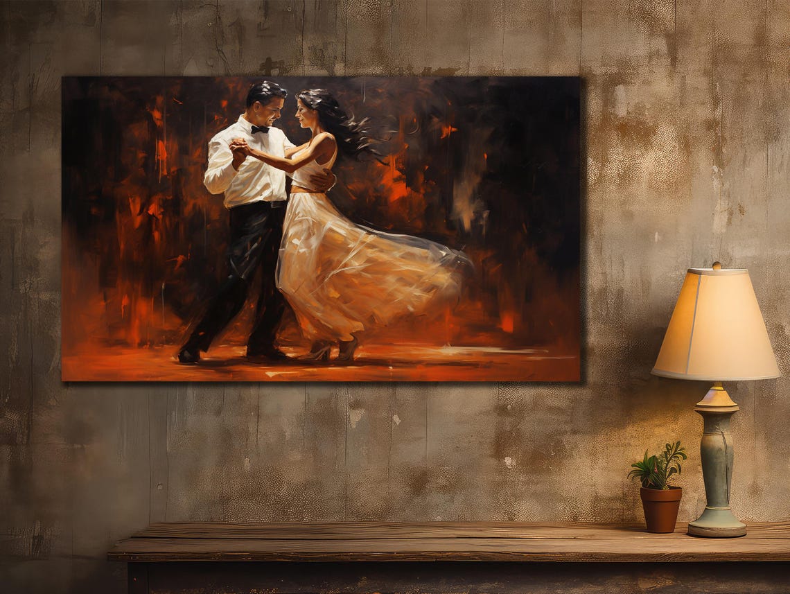 Romantic Couple Tango Dancing Art Print - Image 2