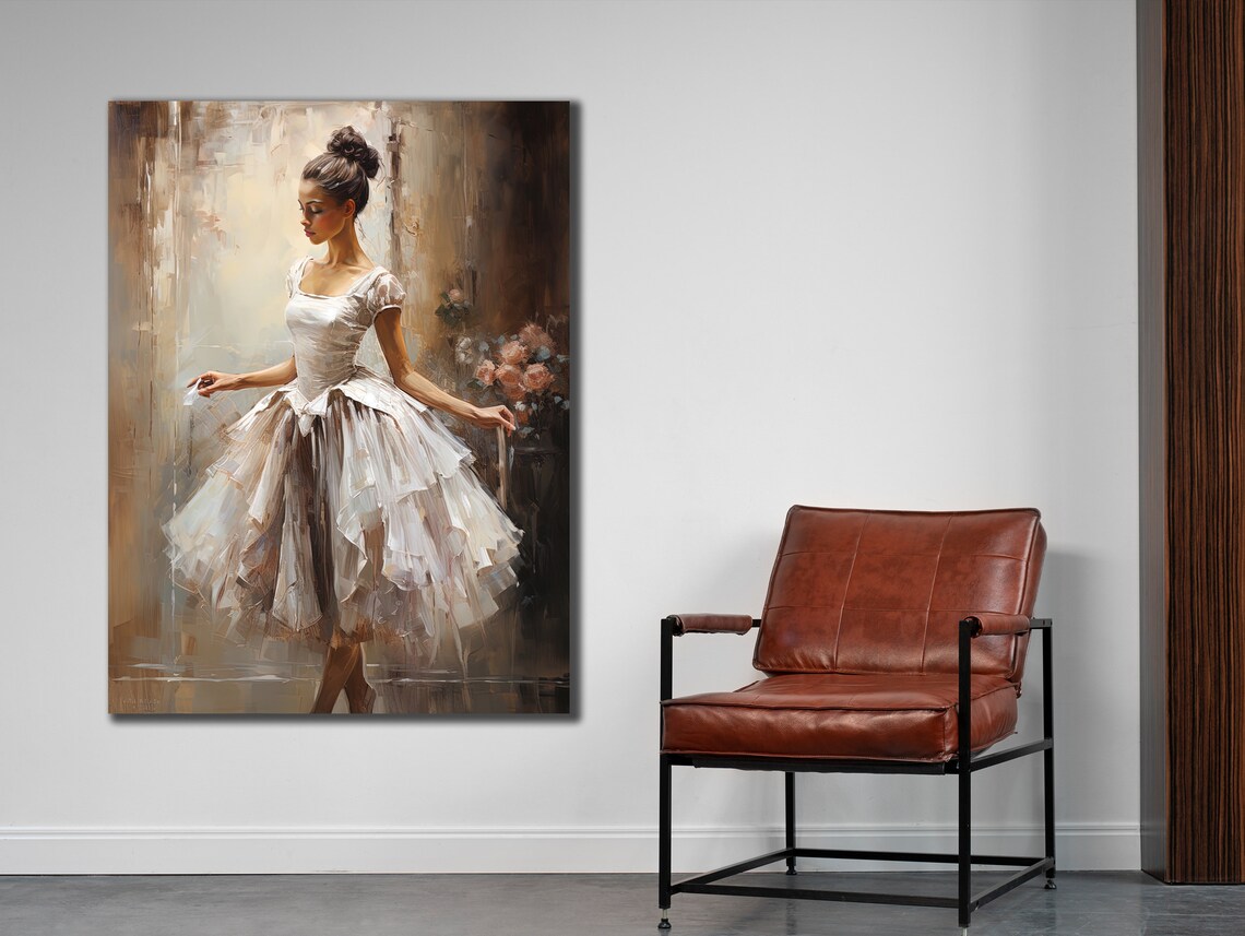 Ballerina Dance Art Print, Modern Wall Decor Gift For Her - Image 2