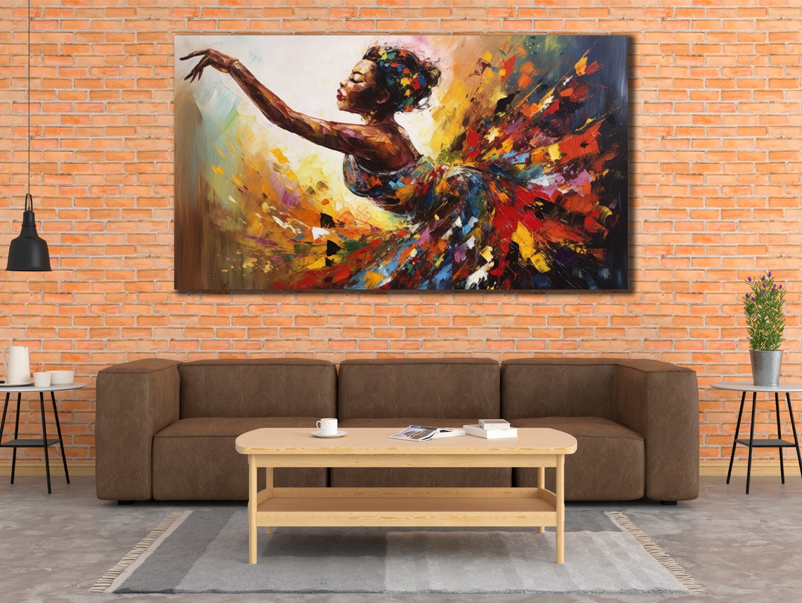 Ballerina Dancer Color Explosion Elegant Dance Painting Wall Art