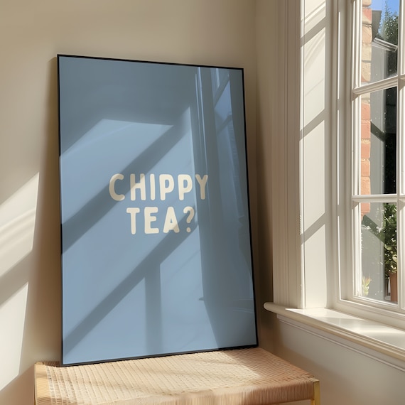 Chippy Tea Art Print, Bold Sassy Yorkshire Design