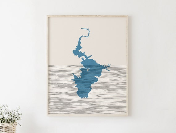 Buchanan Lake Art Boho Print Picture Lakehouse Wall Decor