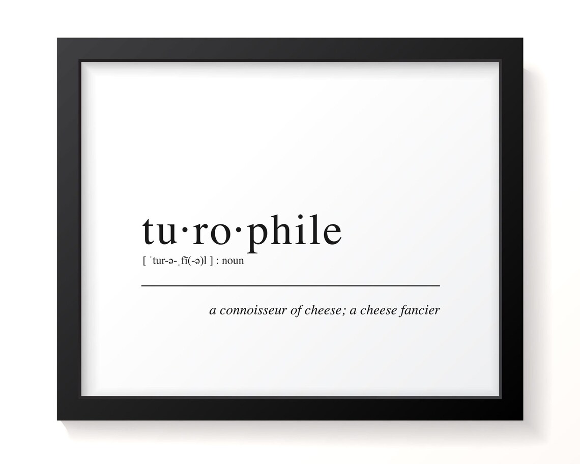 Cheese Lover Turophile Dictionary Definition Art Print