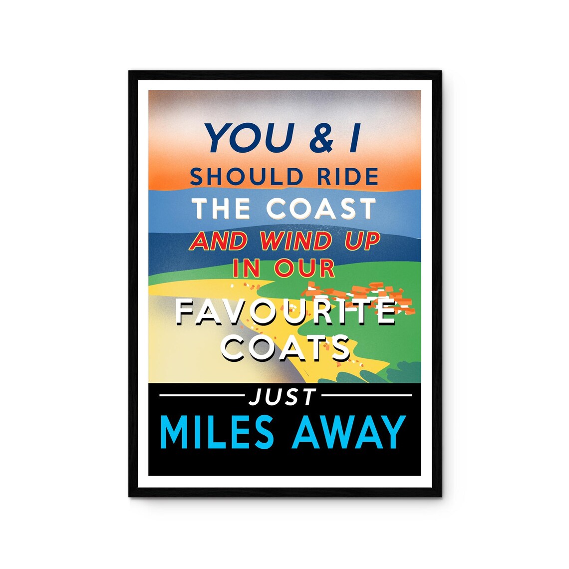 Ocean Colour Scene Coastal Lyric Indie Music Quote Typography Poster