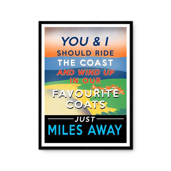 Ocean Colour Scene Coastal Lyric Indie Music Quote Typography Poster