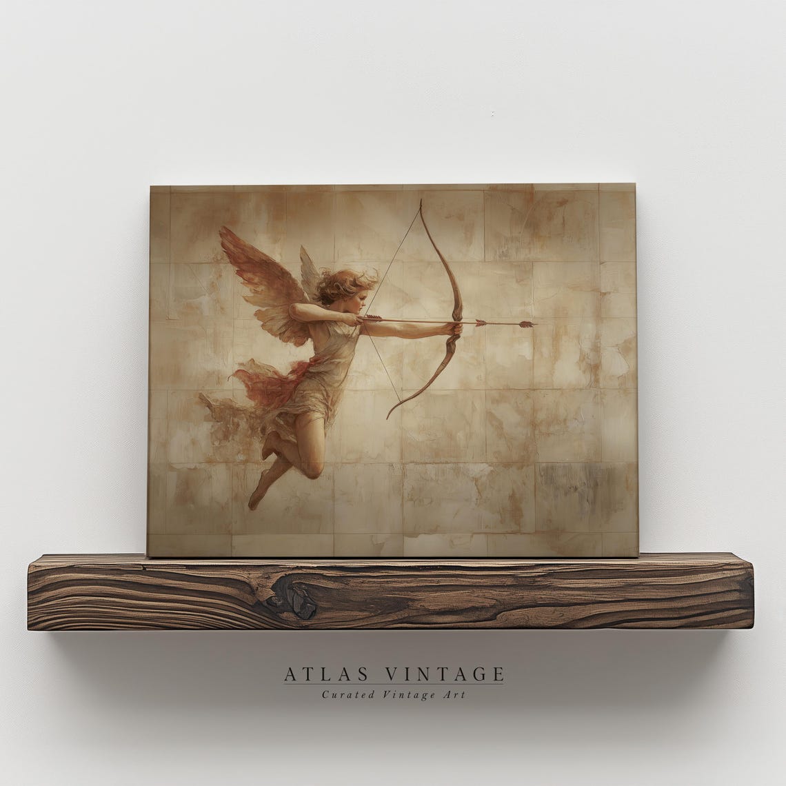 Winged Cupid Drawing Bow and Arrow Vintage Mythology Angel Poster - Image 8